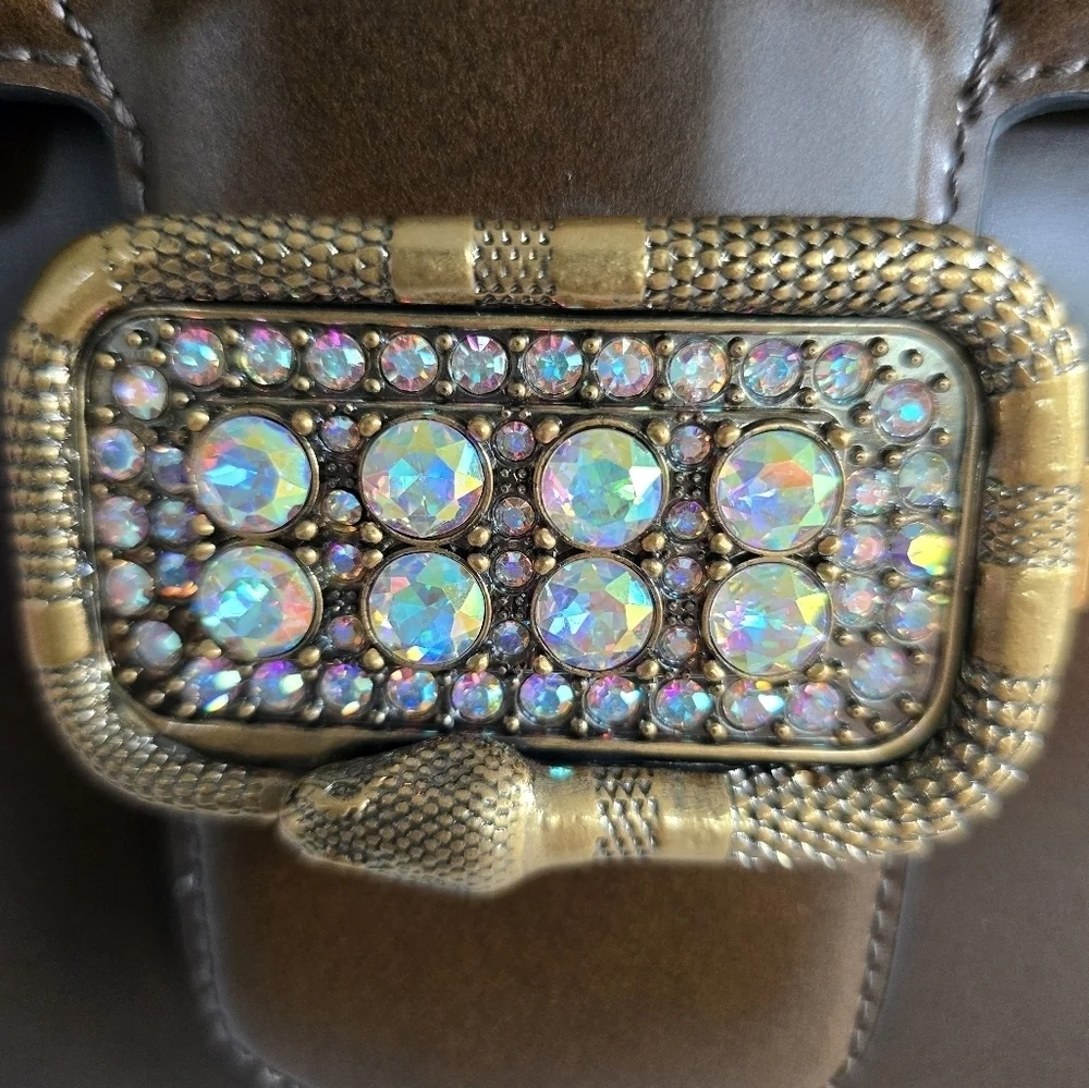 Gucci Leather Handbag Women's Brown Medium Borsa Snake Dustbag New - Picture 12 of 16